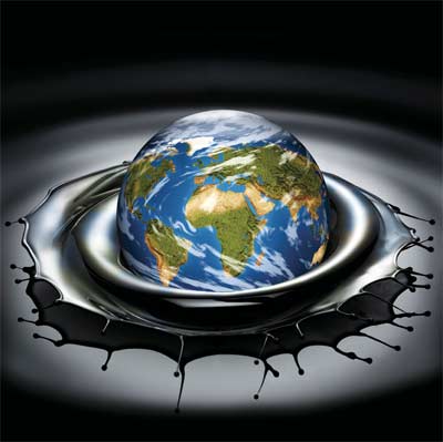 Earth in oil